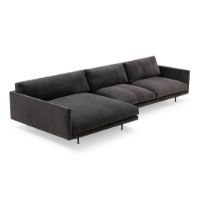 Billede af Wendelbo Maho Sofa m. Venstrevendt Chaiselong Modul 2 & 25 L: 341 cm - Sortlakeret Stål/Navona Col. 6