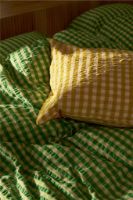 Billede af Juna Bæk&Bølge Sengetøj inkl. Pudebetræk 200x220 cm - Grøn/Sand 