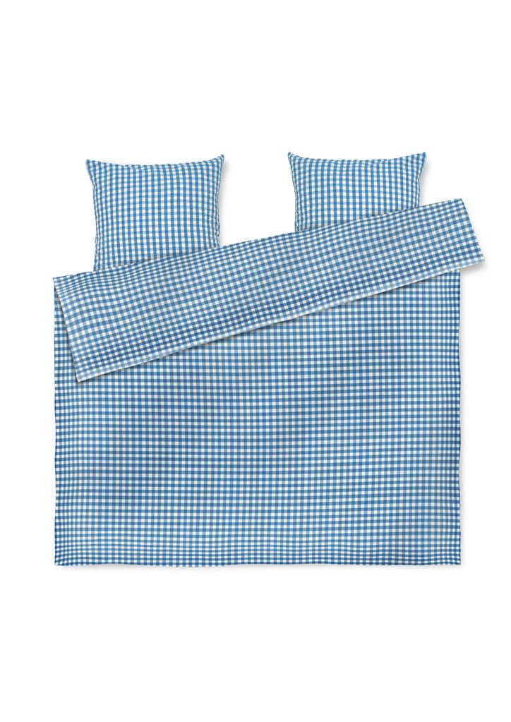 Billede af Juna Bæk&Bølge Sengetøj inkl. Pudebetræk 200x220 cm - Blå/Birk