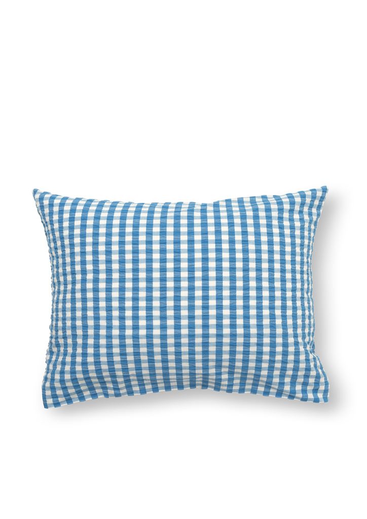 Billede af Juna Bæk&Bølge Pudebetræk 70x50 cm - Blå/Birk OUTLET