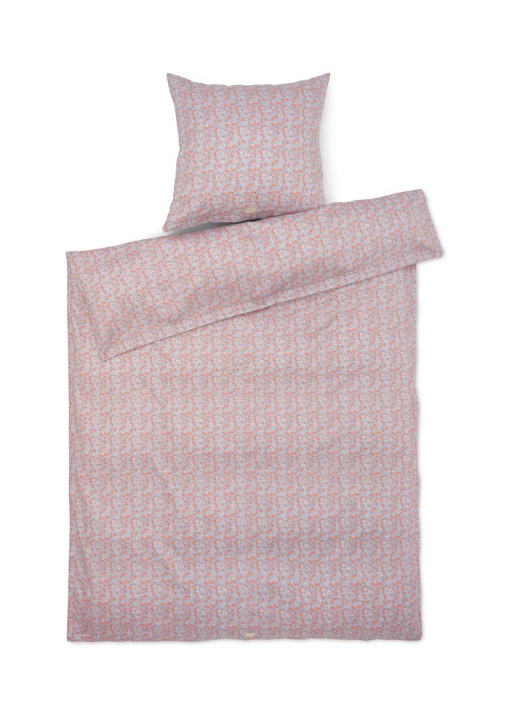 Billede af Juna Pleasantly Sengetøj 140x200 cm - Lys Blå/Rosa