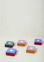 Billede af Hübsch Flux Lysestage 10x10 - Lyserød/Orange  OUTLET