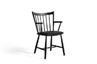 Billede af HAY Børge Mogensen J42 Armstol SH: 44,5 cm Sæt af 6 stk. - Sort Lakeret Bøg