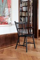 Billede af HAY Børge Mogensen J42 Armstol SH: 44,5 cm Sæt af 6 stk. - Sort Lakeret Bøg