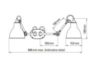 Billede af DCW Editions Lampe Gras N204 Double Bathroom Væglampe 2x32,9 cm - Sort/Sort