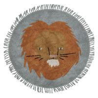 Billede af Bloomingville Mini Leroy Tæppe Bomuld Ø: 130 cm - Blå OUTLET