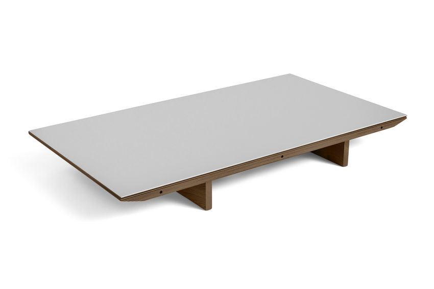 Billede af HAY CPH 30 Extendable Leaf 50x90 cm - Lacquered Walnut/Pebble Grey Linoleum