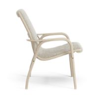 Billede af Swedese Laminett Stol SH: 41 cm - Hvidpigmenteret Eg/Fåreskind Moonlight