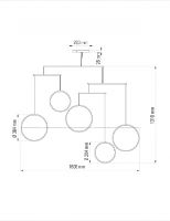 Billede af DCW Editions Focus x5 Lysekrone Ø: 160,8 cm - White