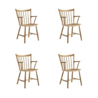 Billede af HAY Børge Mogensen J42 Armstol SH: 44,5 cm Sæt af 4 stk. - Lakeret Eg