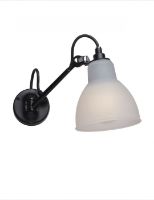 Billede af DCW Editions Lampe Gras N104 Bathroom Væglampe L: 17 cm - Sort/Polycarbonat