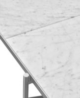 Billede af HANDVÄRK FURNITURE Dining Table 230 L: 230 x 96 cm - Stainless Steel/ White Marble 