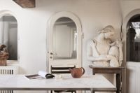 Billede af HANDVÄRK FURNITURE Dining Table 230 L: 230 x 96 cm - Stainless Steel/ White Marble 