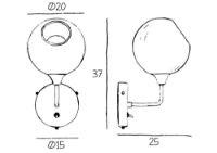 Billede af Design By Us Ballroom The Wall Short H: 37 cm - Purple Rain/Gold