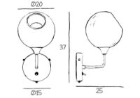 Billede af Design By Us Ballroom The Wall Short H: 37 cm - Smoke/Black