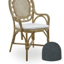 Billede af Sika-Design Hynde til Romantica Spisebordsstol 45x43 cm - A665 Rintin Oxalis Silver 