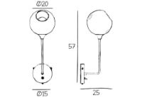 Billede af Design By Us Ballroom The Wall Long H: 57 cm - Purple Rain/Gold