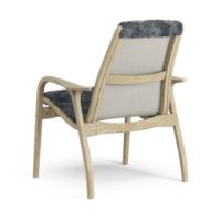 Billede af Swedese Laminett Stol SH: 41 cm - Lakeret Eg/Fåreskind Mørkegrå