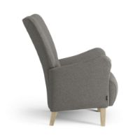 Billede af Swedese Stepp Lænestol SH: 45 cm - Lakeret Eg/Main Line Flax 26