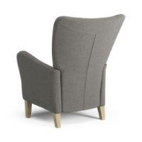 Billede af Swedese Stepp Lænestol SH: 45 cm - Lakeret Eg/Main Line Flax 26