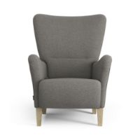 Billede af Swedese Stepp Lænestol SH: 45 cm - Lakeret Eg/Main Line Flax 26