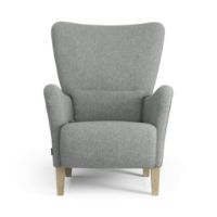 Billede af Swedese Stepp Lænestol SH: 45 cm - Lakeret Eg/Dikson 12