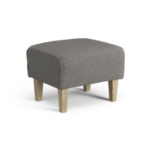 Billede af Swedese Stepp Fodskammel H: 42 cm - Lakeret Eg/Main Line Flax 26