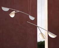 Billede af FLOS Almendra S2 Y Short Organic Loftlampe L: 132,6 cm - Bay Blue Metallized