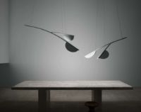 Billede af FLOS Almendra S2 Y Short Organic Loftlampe L: 132,6 cm - Lilac Metallized