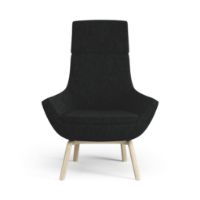 Billede af Swedese Happy Lænestol Høj H: 101 cm - Lakeret Ask/Hallingdal 65 0180