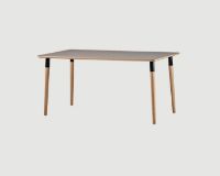 Billede af Farstrup Elegant 4000 Spisebord 90 x 150 cm - Eg/Linoleum - Lys Grå 4132