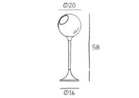 Billede af Design By Us Ballroom Table Lamp H: 58 cm - Smoke/Black