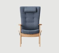Billede af Farstrup Plus 5900 Lænestol SH: 47 cm - Eg/Støvet Blå - Cura 66160