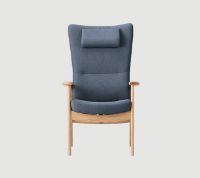 Billede af Farstrup Plus 5910 Lænestol SH: 47 cm - Eg/Støvet Blå - Cura 66160