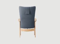 Billede af Farstrup Plus 5910 Lænestol SH: 47 cm - Eg/Støvet Blå - Cura 66160