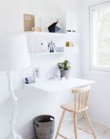 Billede af String Reol Vægmonteret Skrivebord Sort - Består af 1 x SW7530-13-2, 1 x 7830-03-3, 1 x 7858-03-1 