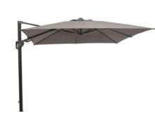 Billede af Cane-line Outdoor Hyde Luxe Tilt Parasol 300x300 cm - Taupe inkl. Hyde Luxe Parasolfod M. Hjul - Matt Grey Granite 