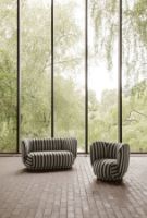 Billede af Ferm Living Rico Lounge Chair Louisiana H: 79 cm - Sand/Black 