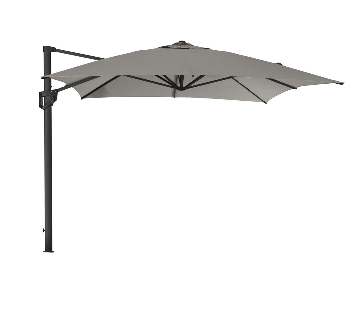 Billede af Cane-line Outdoor Hyde Luxe Hanging Parasol 300x400 cm - Anthracite inkl. Hyde Luxe Parasolfod M. Hjul - Matt Grey Granite 
