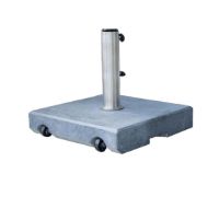 Billede af Cane-line Outdoor Habour Parasol Ø: 300 cm - White M. Parasolfod M. Hjul - Matt Grey Granite 