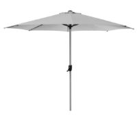Billede af Cane-line Outdoor Sunshade Parasol M. Krank Ø: 300 cm - Light Grey M. Parasolfod M. Hjul - Matt Grey Granite 