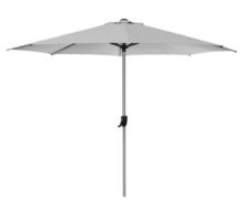 Billede af Cane-line Outdoor Sunshade Parasol M. Krank Ø: 300 cm - Light Grey M. Parasolfod M. Hjul - Matt Grey Granite 