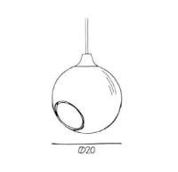 Billede af Design By Us Ballroom Pendant Ø: 20 cm - Smoke/Black