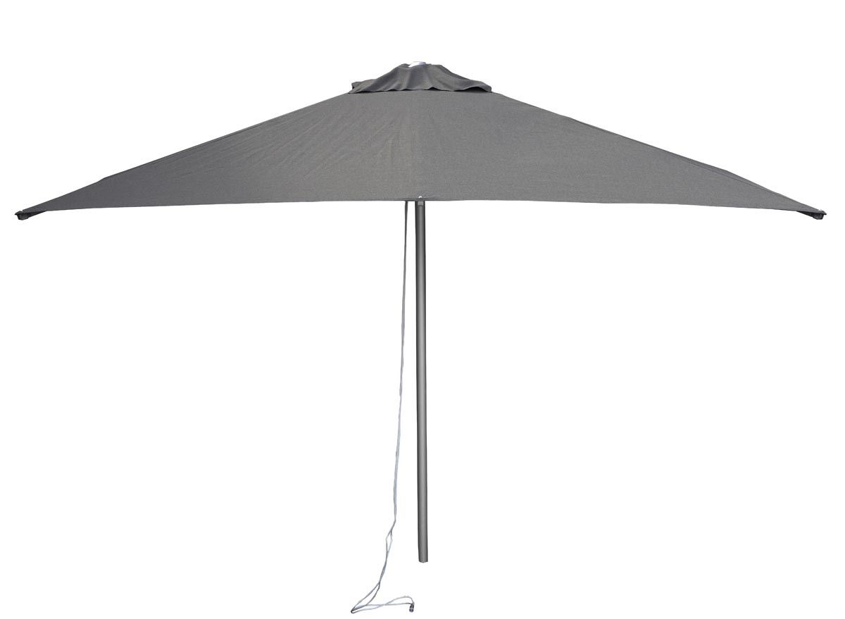 Billede af Cane-line Outdoor Habour Parasol Ø: 200 cm - Anthracite M/Grow Parasolfod M/Hjul Inkl Planteboks 50x50 cm - Lava Grey 