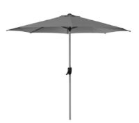 Billede af Cane-line Outdoor Sunshade Parasol M/Krank Ø: 300 cm - Anthracite M/Grow Parasolfod M/Hjul Inkl Planteboks 50 x 50 cm - Lava Grey 