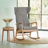 Billede af Farstrup Nobel 8950 Gyngestol M/Ører SH: 47 cm - Eg/Lysegrå