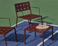 Billede af HAY Balcony Low Table 50x51,5 cm + 2 Balcony Lounge Armchairs SH: 39 cm - Anthracite