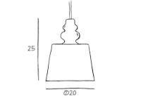 Billede af Design By Us Pollish Pendant Ø: 20 cm - Smoke/Black