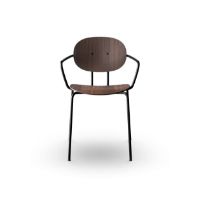Billede af Sibast Furniture Piet Hein Chair w. Armrest  - Walnut/Black Steel