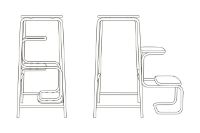 Billede af VIA Copenhagen TRABURET H: 65 cm - Hvidolieret 